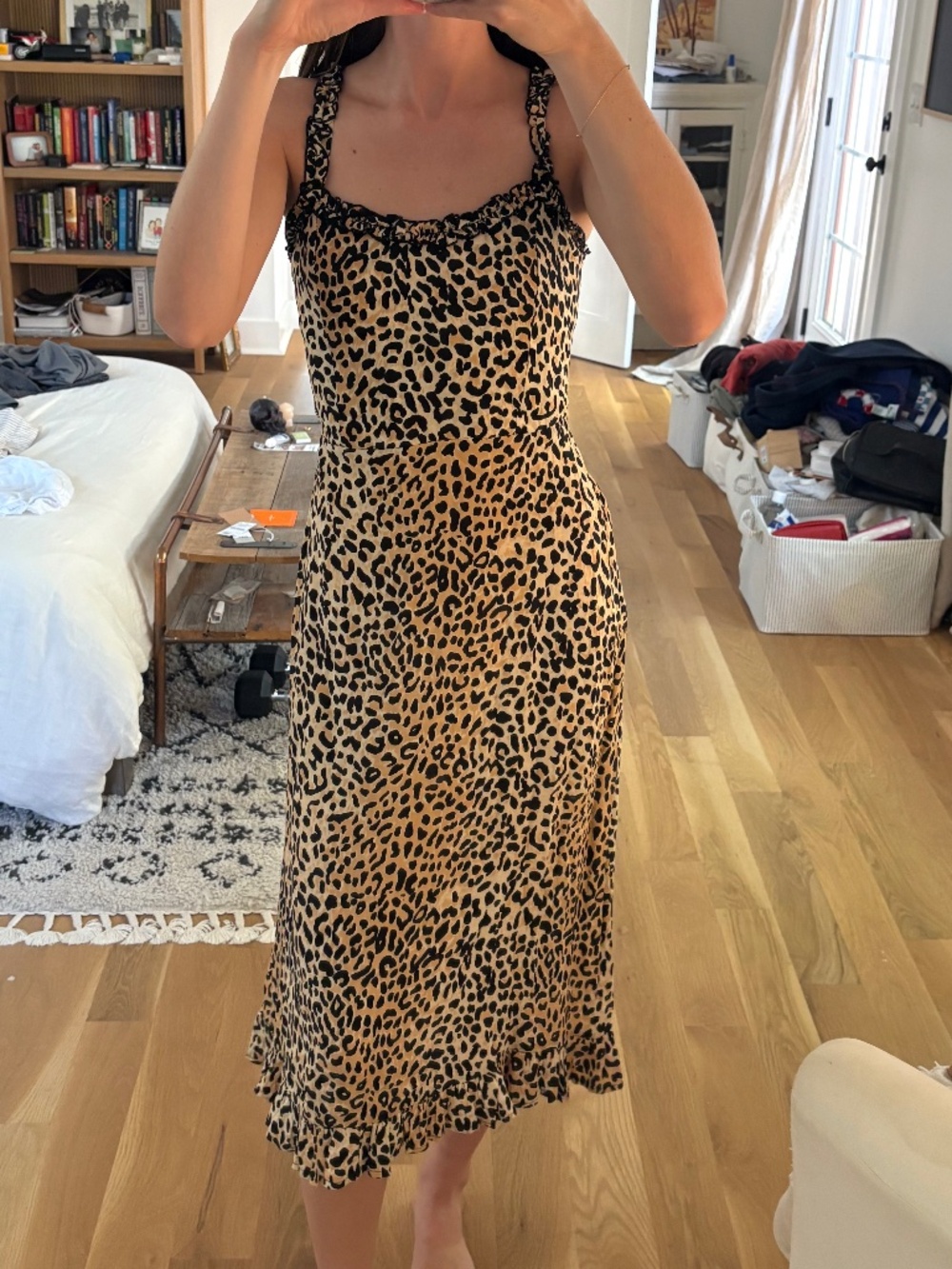 Faithfull the Brand leopard midi dress